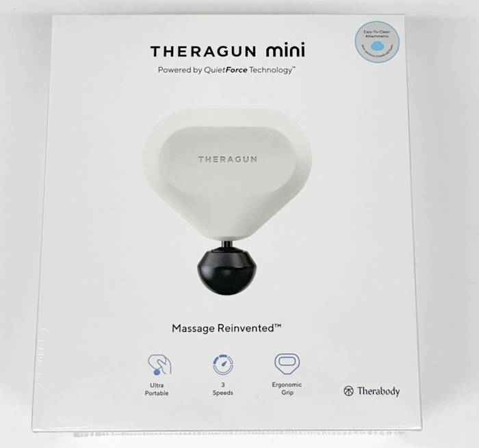 Shop Therabody products: Theragun mini ($199)